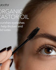 PURA D'OR Organic Castor Oil (4oz + 2 BONUS Pre-Filled Eyelash & Eyebrow Brushes)