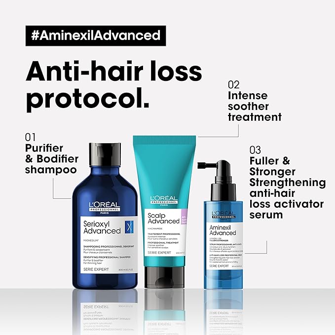 how to stop hair fall - L'Oreal Aminexil Advanced Anti-hair loss activator serum
