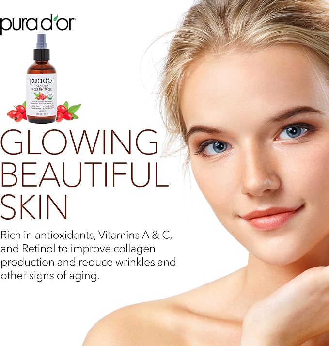 PURA D&#39;OR Organic Rosehip Seed Oil